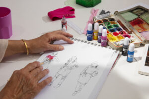 Students learning fashion design and developing creative skills at LISAA in Bangalore